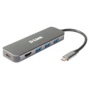 D-Link 5-ühes USB-C jaotur HDMI/Power Delivery DUB-2333