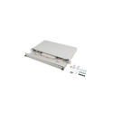 LANBERG 24XSC DUPLEX / 24XLC QUAD RACK 19" 1U FIBER OPTIC DISTRIBUTION FRAME GRAY + ACCESSORIES