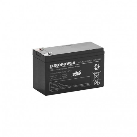 AGM battery EUROPOWER EPL series 12V 7.2Ah T1