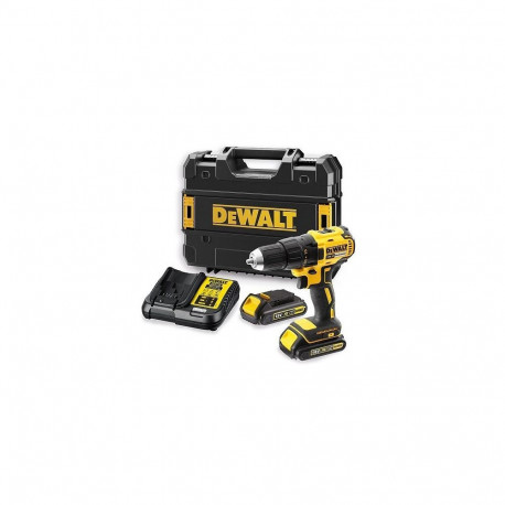 DeWalt cordless drill DCD708D2T, 18 Volt (yellow / black, T-STAK box, 2x Li-ion battery 2.0 Ah)