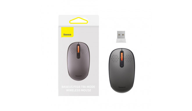 Wireless mouse Baseus F01B Tri-mode 2.4G BT 5.0 1600 DPI (frosted grey)