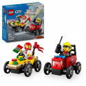 City 60458 võidusõiduautode komplekt: pitsa versus tuletõrjeauto