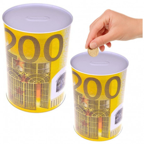 Metalowa Skarbonka Puszka Banknot 50, 100, 500 Euro 16,5 x 12cm