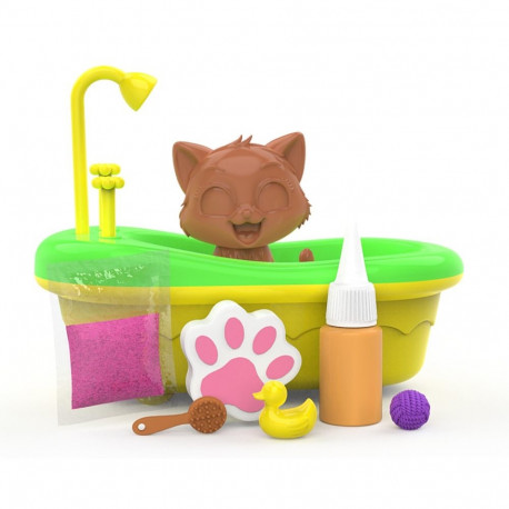 Figurka pruud vannis kassid komplekt vannituba, tytus