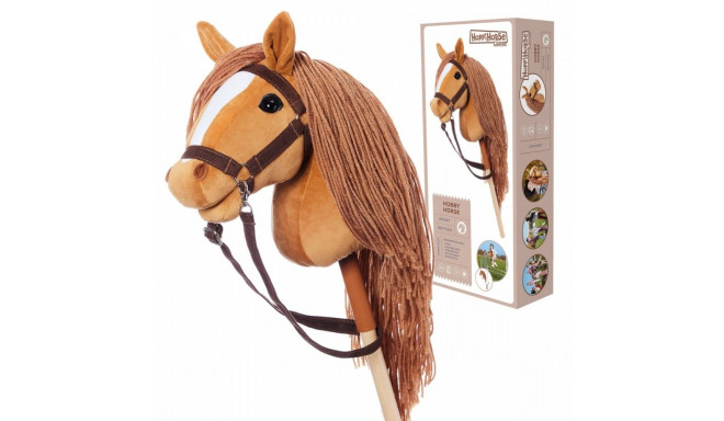 Koń na kiju hobby horse hoppihorse a3 chestnut - brąz, maść kasztanowata