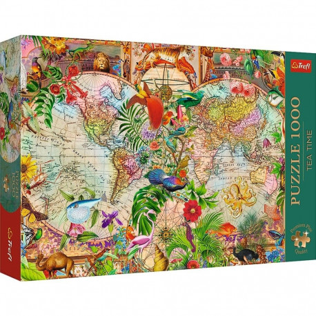 Puzzle 1000 elementów antyczna mapa świata