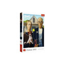 Puzzle 500 elementów american gothic psia edycja