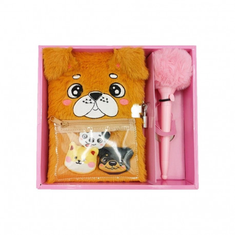 plüüšist kutsu päevik komplekt pastakaga