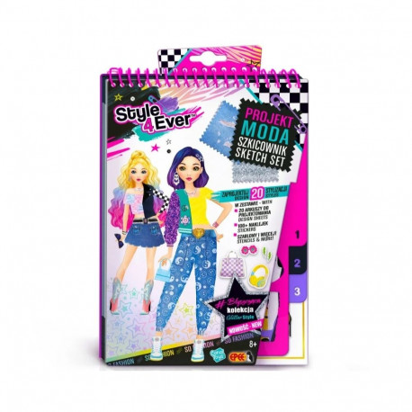 Zestaw projekt moda - szkicownik