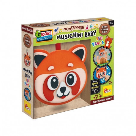 montessori puidust muusikaline panda mänguasi