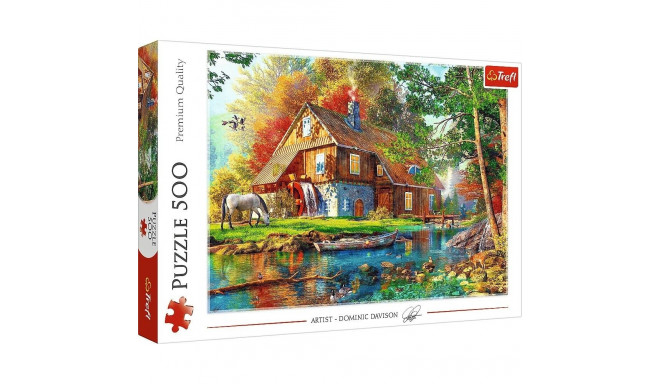 Puzzle 500 elementów chatka nad rzeką