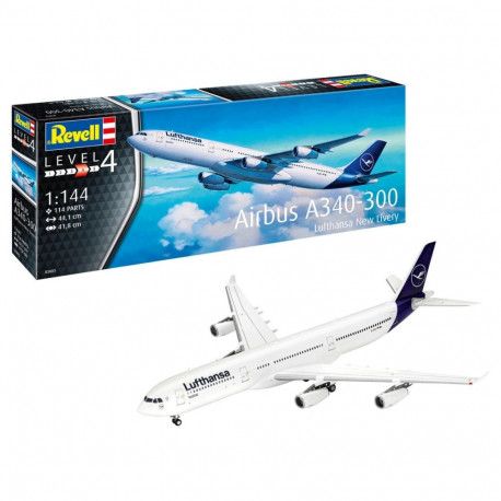 Model plastikowy a340-300 lufthansa new livery 1/144