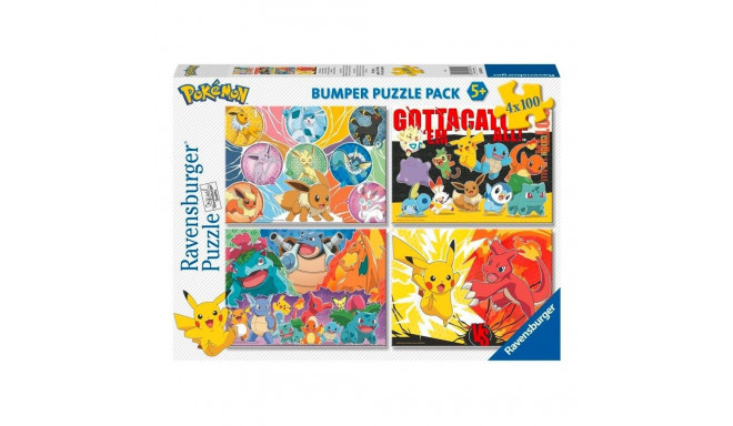 Puzzle 4x100 elementów pokemon