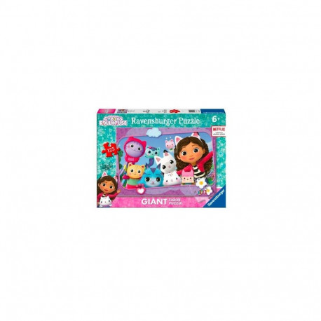 Puzzle 125 elementów gigant koci domek gabi