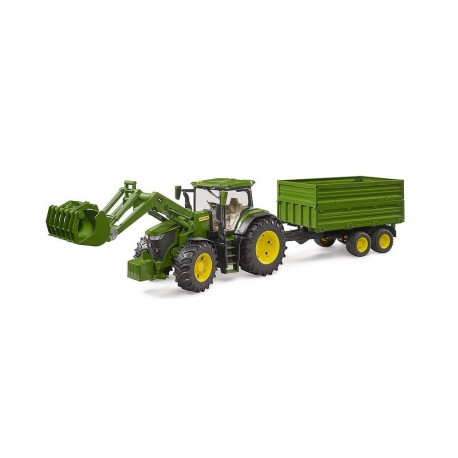 John Deere traktor 7r 350 laaduriga ja haagisega