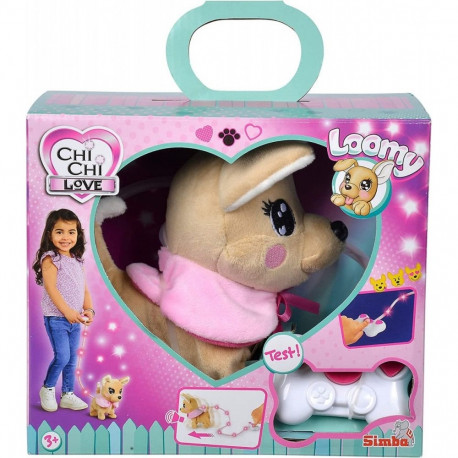 Maskotka interaktywna chichi love loomy sterowany na świecący kabel