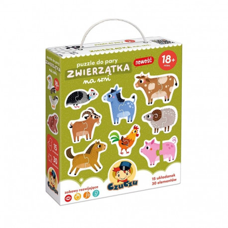 Puzzle do pary - zwierzątka na wsi