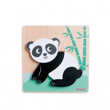 Puidust loomade pusle panda