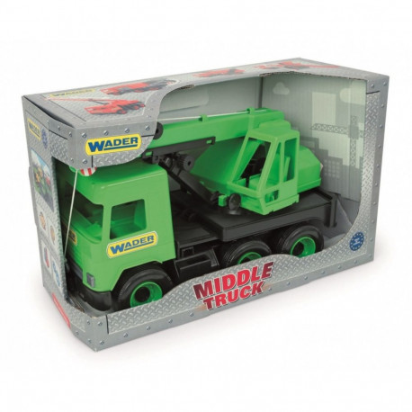 Dźwig zielony 38 cm middle truck w kartonie