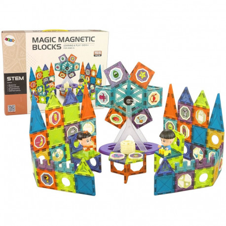 magnetilised ehitusplokid 3D vaateratas 155-osaline