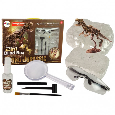 arheoloogiline komplekt 2in1 dinosauruse skelett türannosaurus