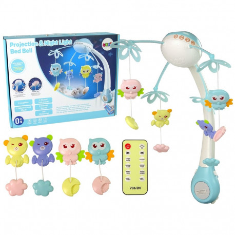 karussell voodile projektor puldiga meloodiad loomahääled sinine