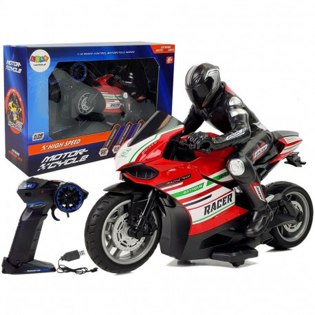 Motor Sportowy Ścigacz Zdalnie Sterowany 2.4G Zasięg 35 m Czerwony