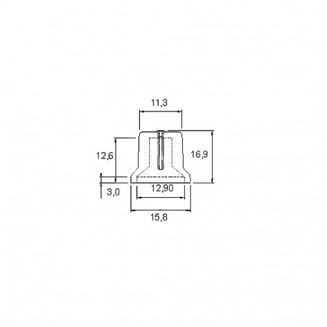 8907# Gałka potencjometru n-1 oś 6mm czerwona 16mm (10 tk.)