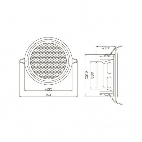 30-715# laekõlar ws-135 100mm 15w/8ohm valge
