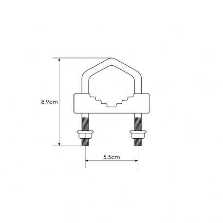76-927# Uchwyt cybant montażowy 6x9cm/8mm (2 tk.)