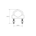 76-927# Kinnitusklamber 6x9cm/8mm (2 tk.)