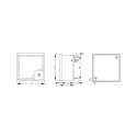 51-330# Miernik analogowy voltomierz kwadrat duży 300v