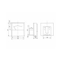 51-505# Miernik analogowy amperomierz kwadrat mini 5a + bocznik