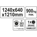 Käru kipsplaadi transportimiseks 900kg YT-37430 YATO