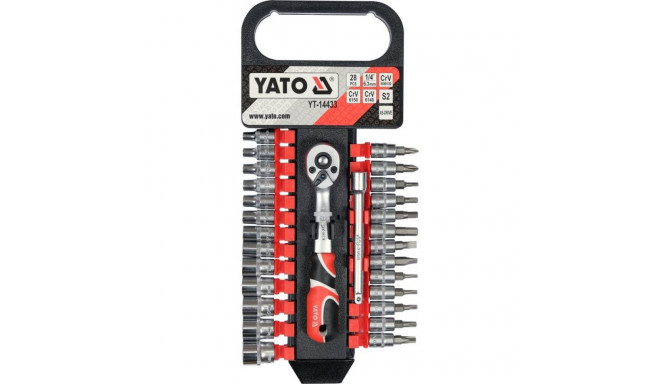 Otsikute komplekt 28 tk. 1/4"; YT-14433 YATO