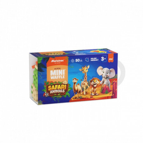 Blocks Mini Waffle - Animals Safari 50 pieces
