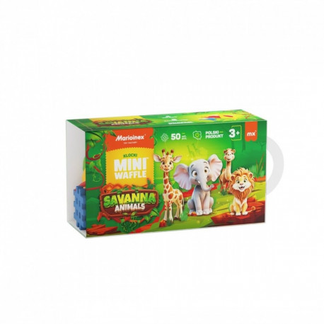 Blocks Mini Waffle - Animals Savanna 50 pieces