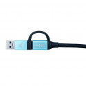 Cable USB-C to US B-C and USB 3.0 1m