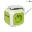 MagicCube quad current socket, 2 usb inputs 1,4m GB118