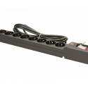 Listwa przeciwprzepięciowa LXA 816, 3L, 3,0m, czarna