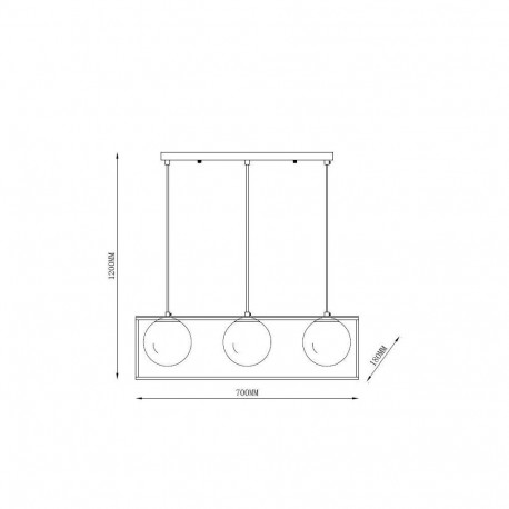 ripplamp DRIFT 3XE14 kuldne