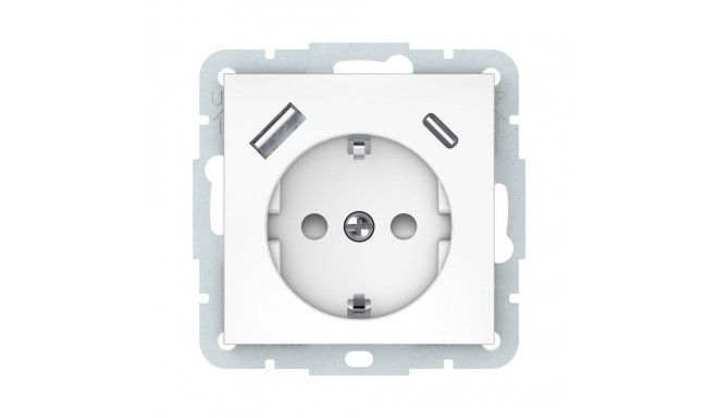 SOCKET USB-A+C valge RP16-002-22/A+C QR