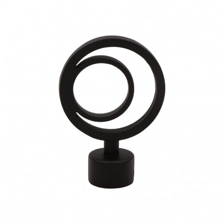 CURTAIN ROD FINIAL ORBIO D19 MAT BLACK
