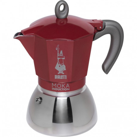 Bialetti Moka Induktion Moka pot 0.28 L Red, Stainless steel