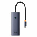 Baseus UltraJoy 5-Port Wired USB 3.2 Gen 1 (3.1 Gen 1) Type-C Grey