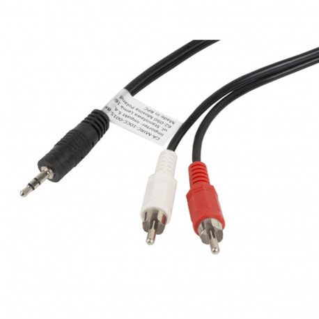 Lanberg kaabel Minijack 3.5mm (M) 3pin - 2xRCA (Chinch) (M) 1.5m