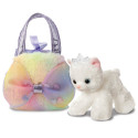 AURORA Fancy Pals plush toy cat in a bag, 20 cm