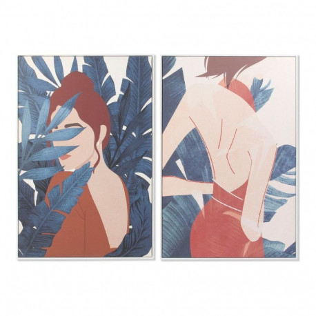Maal DKD Home Decor Woman 83 x 4,5 x 123 cm Daam Troopiline (2 Ühikut)