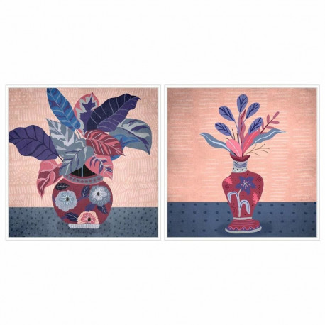Maal DKD Home Decor 83 x 4,5 x 83 cm Vaas Skandinaavia (2 Ühikut)