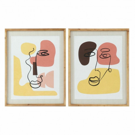 Maal DKD Home Decor 55 x 2 x 70 cm Abstraktne Skandinaavia (2 Ühikut)